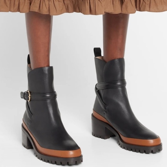 Ulla Johnson Lennox Black Leather Boots Size 41 / 10 - Picture 1 of 11